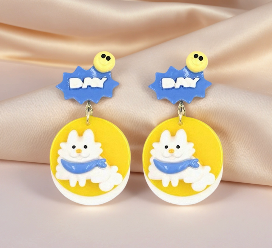 Sunny Puppy Day Earrings