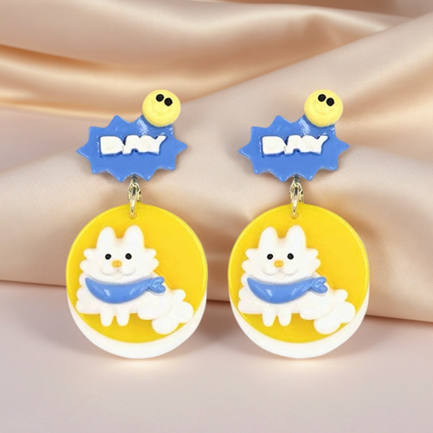 Sunny Puppy Day Earrings