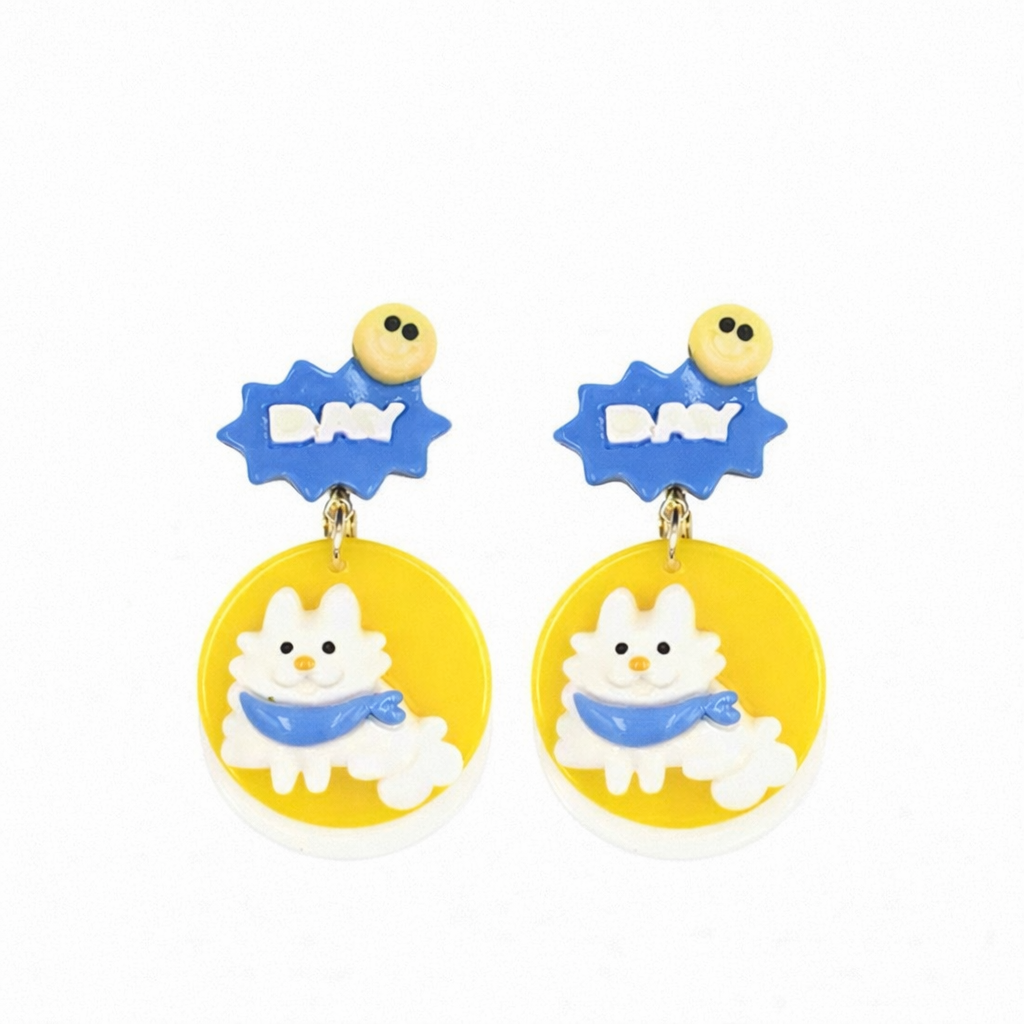 Sunny Puppy Day Earrings