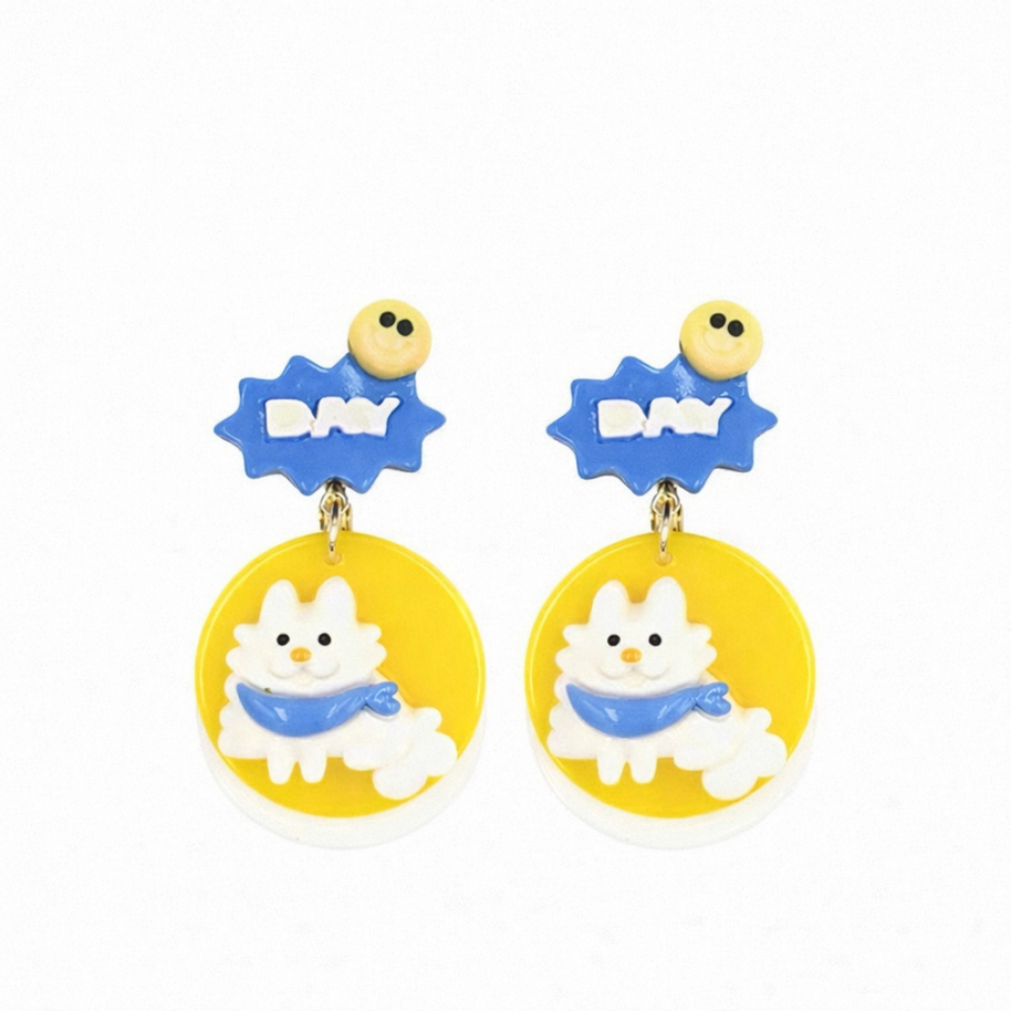 Sunny Puppy Day Earrings