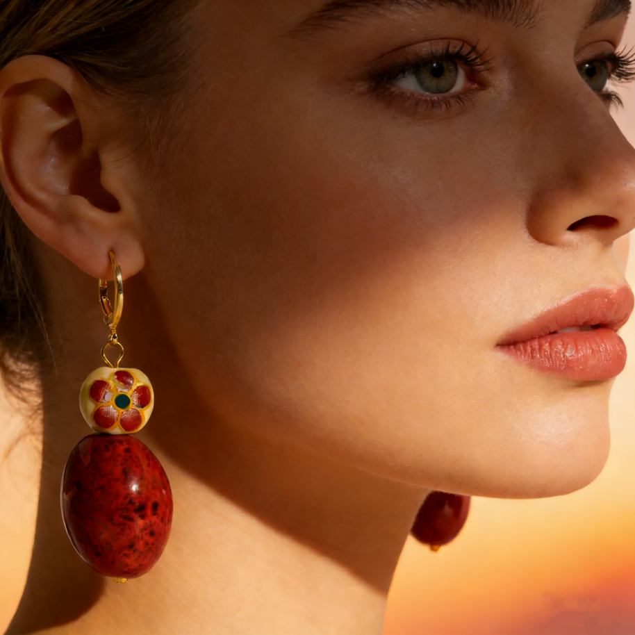 Earth & Fire: Hand-Glazed Earrings