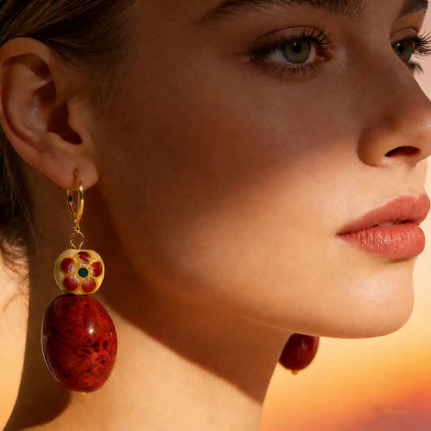 Earth & Fire: Hand-Glazed Earrings