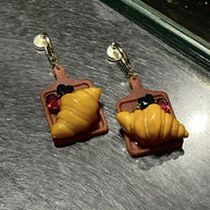 Bakery Croissant Board Statement Earrings