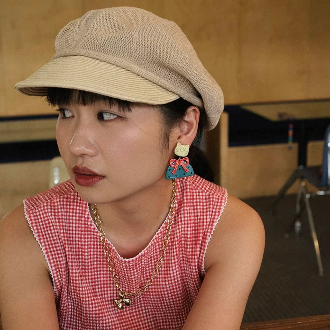 Kitty Bow Statement Earrings