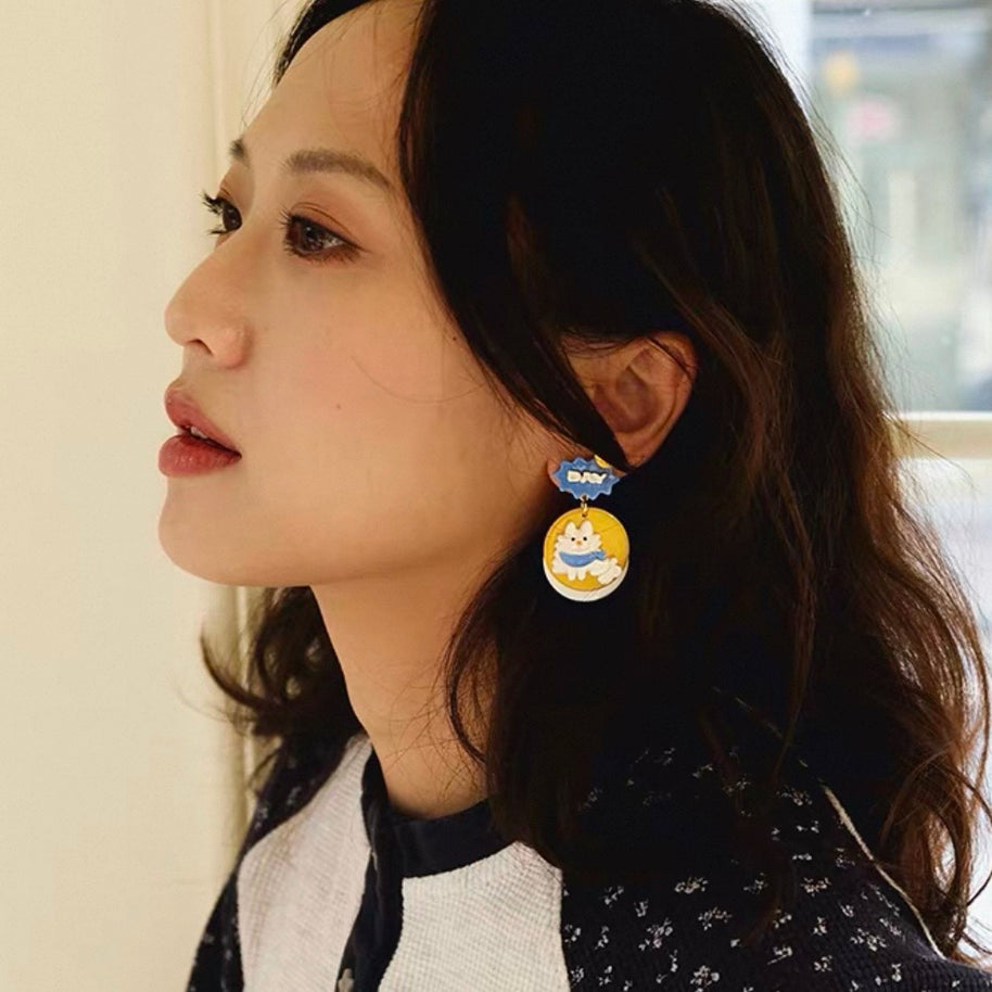 Sunny Puppy Day Earrings