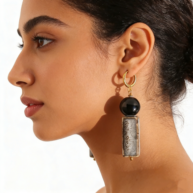 Midnight Monolith & Ash Glazed Ceramic Drops