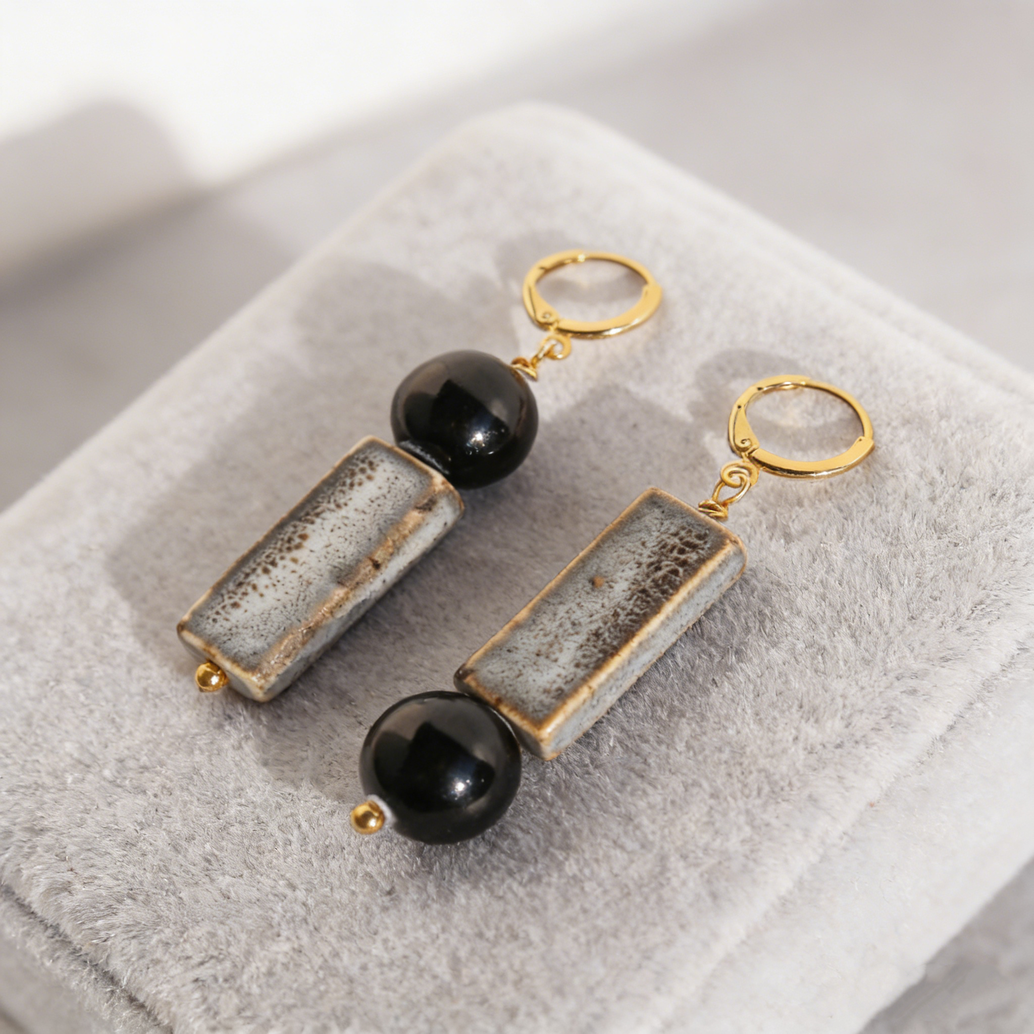 Midnight Monolith & Ash Glazed Ceramic Drops