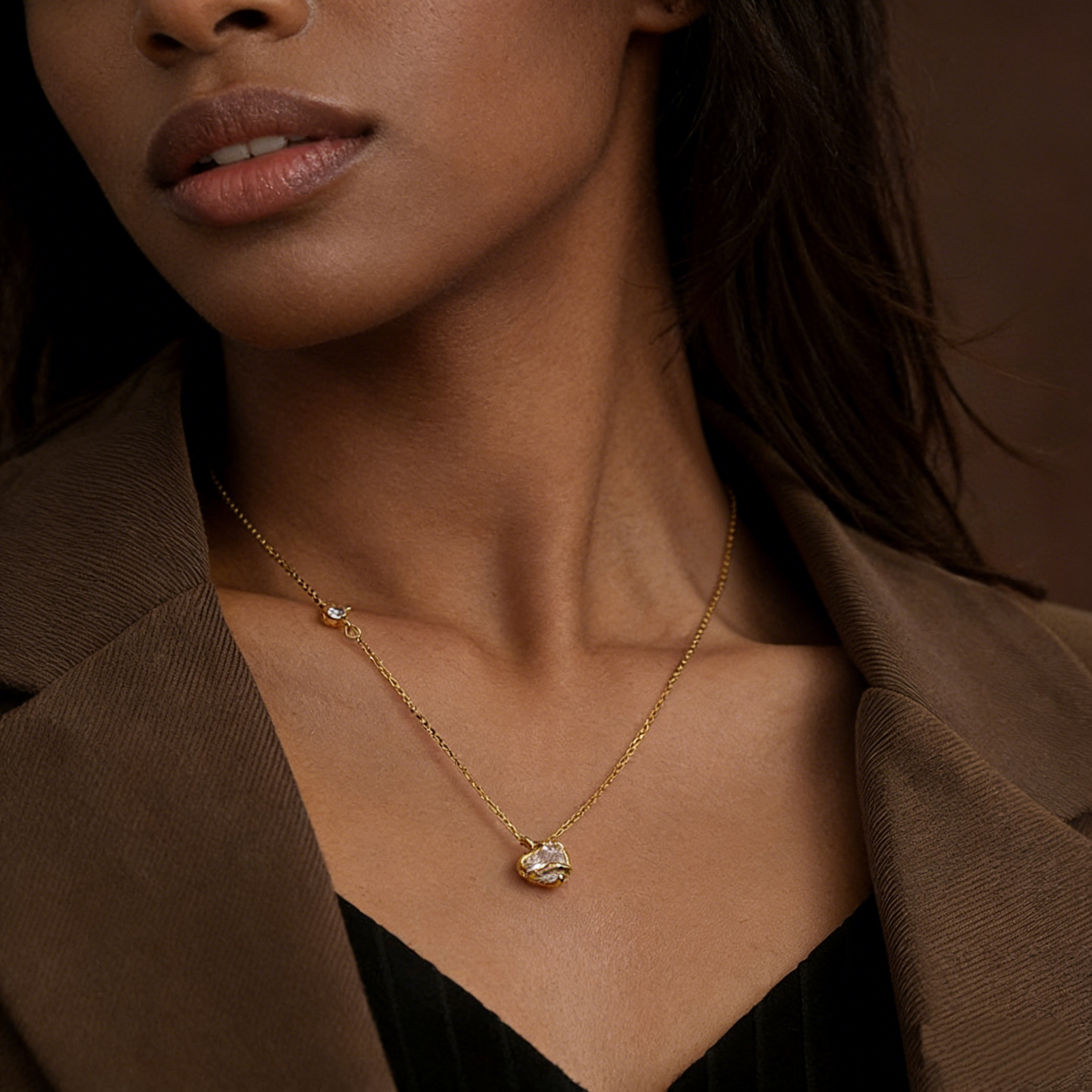 Petrified Sunbeam | Hand-Sculpted 'Organic Cage' Necklace
