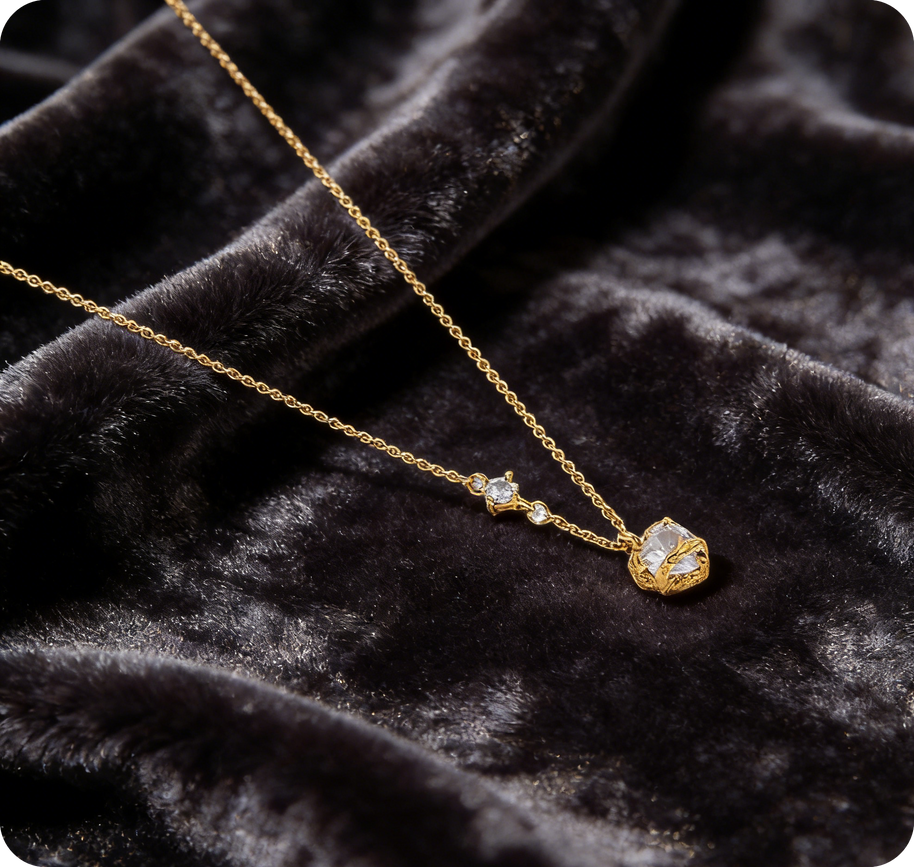 Petrified Sunbeam | Hand-Sculpted 'Organic Cage' Necklace