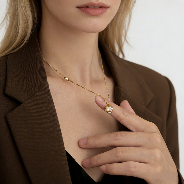 Petrified Sunbeam | Hand-Sculpted 'Organic Cage' Necklace