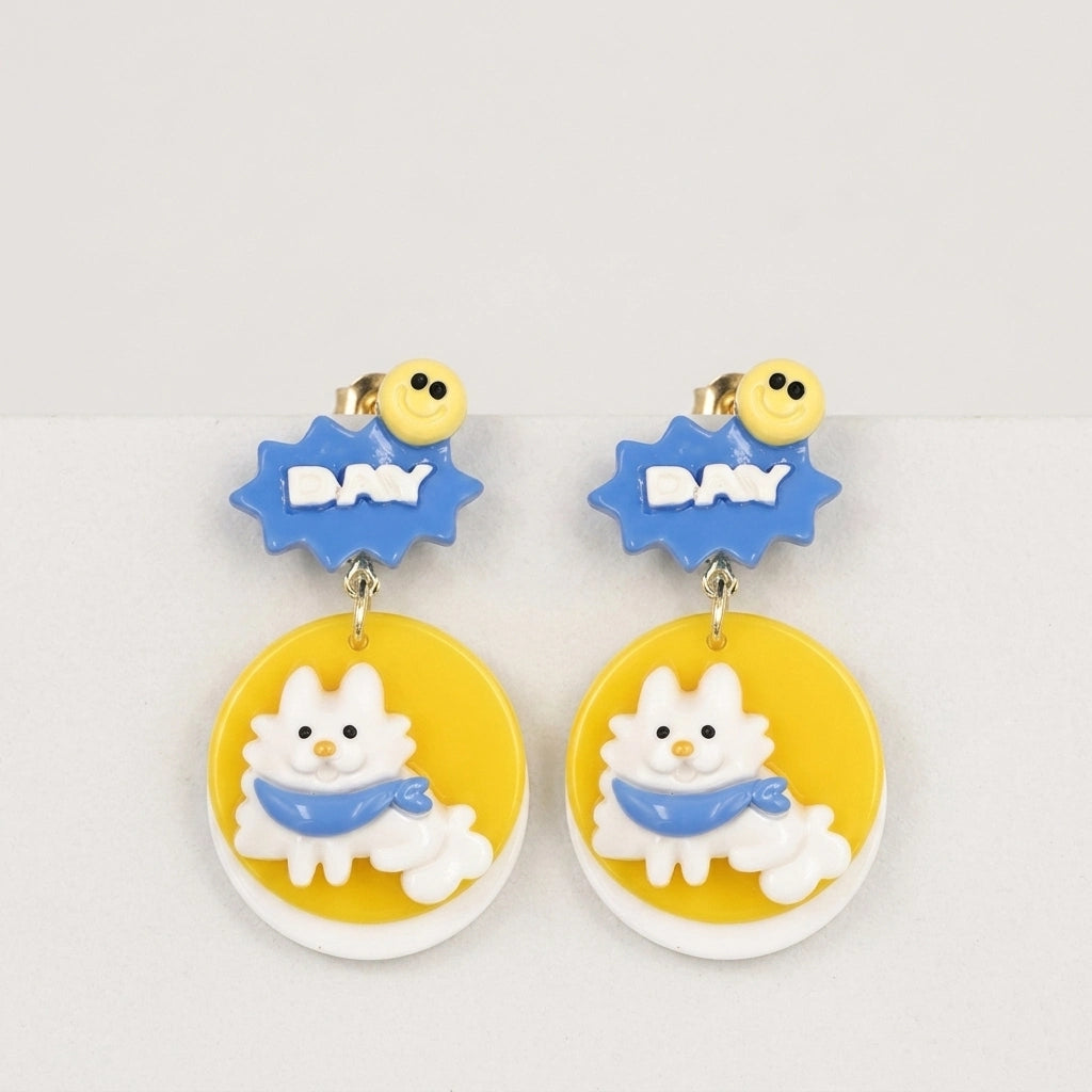 Sunny Puppy Day Earrings