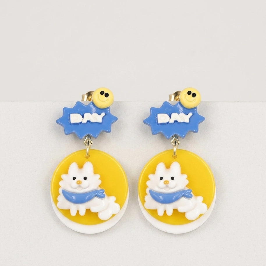 Sunny Puppy Day Earrings