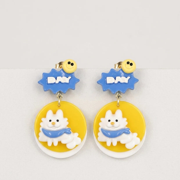 Sunny Puppy Day Earrings