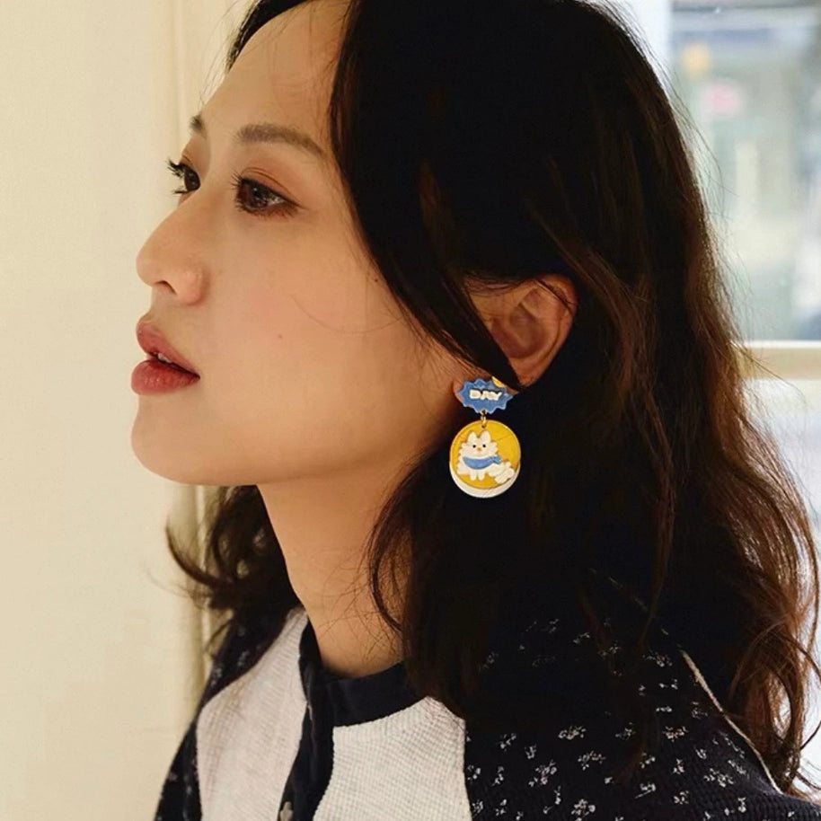 Sunny Puppy Day Earrings