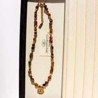 Tiger’s Eye Celestial Necklace & Sunburst Evil Eye Earrings