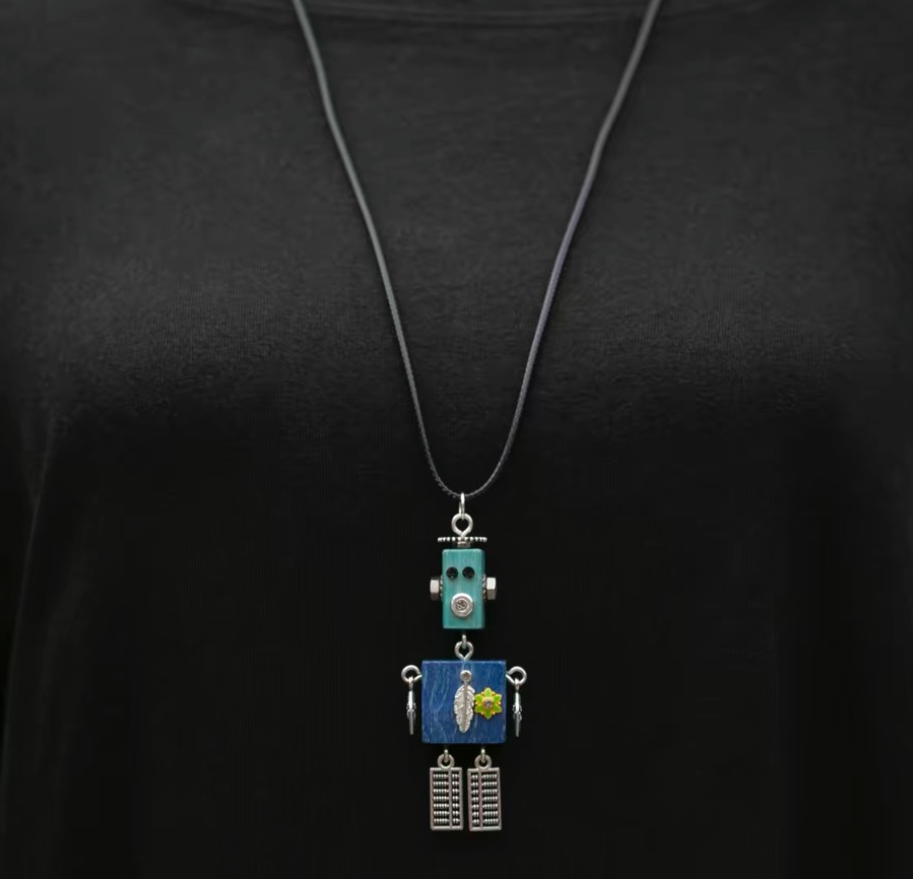 The Blue Chancellor No. 02 | Abacus-Limb Robot Pendant
