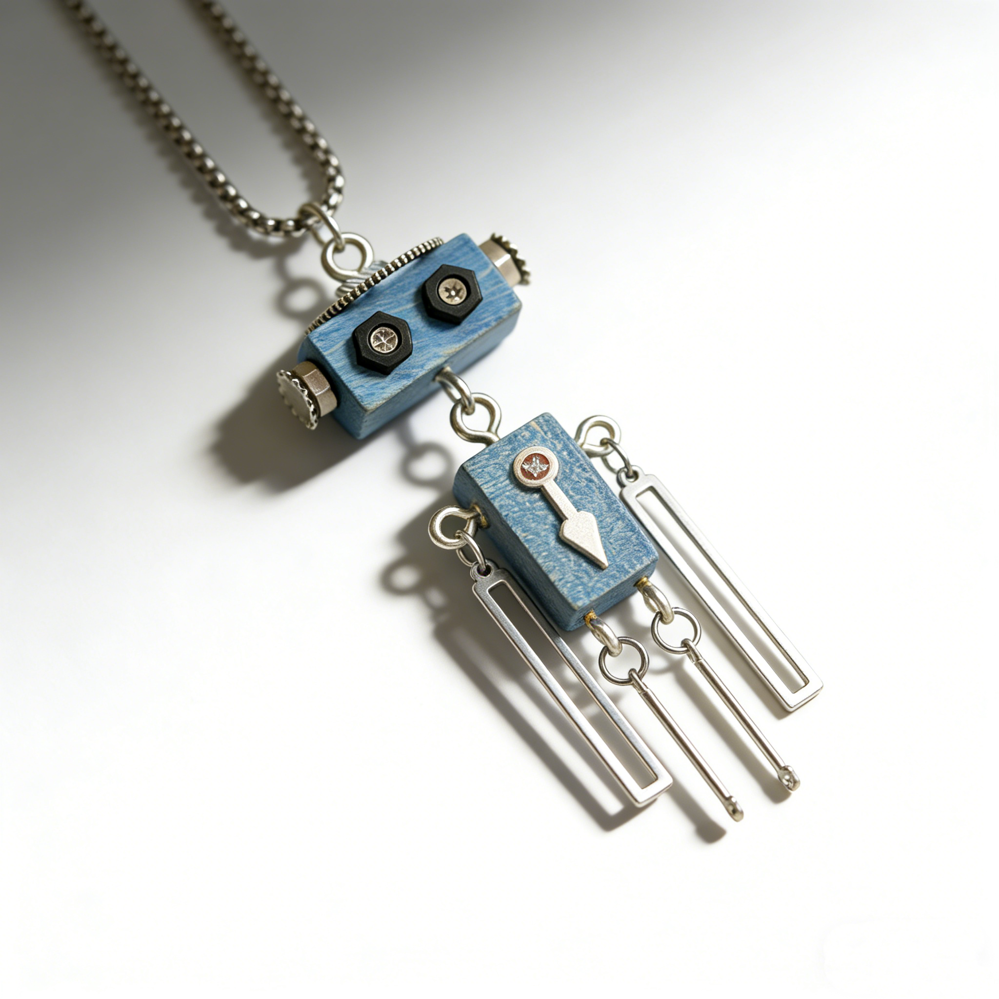 The Azure Scholar No. 02 | High-Logic Automaton Pendant